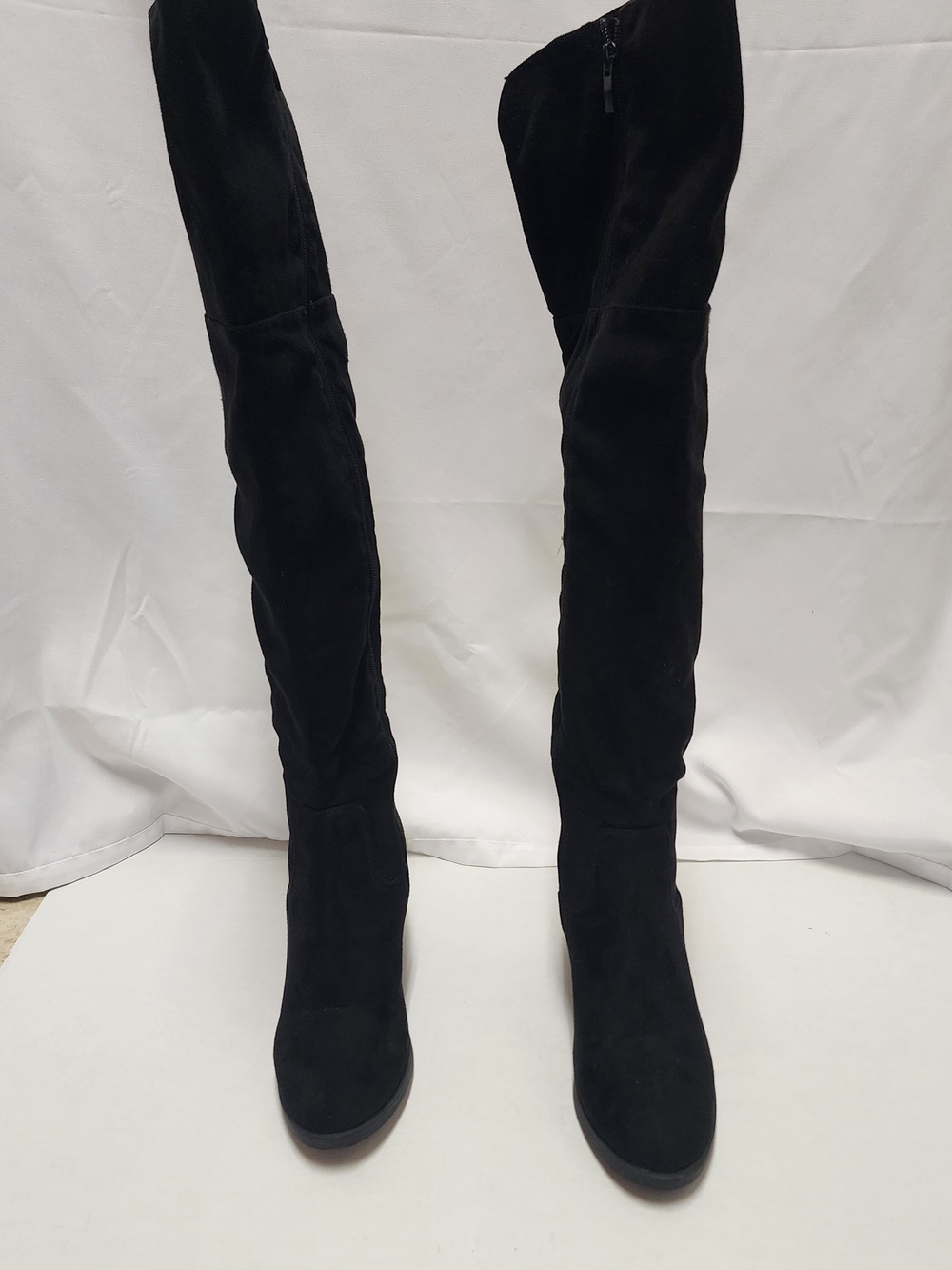 Moda International Black Over-the-Knee Suede Boots